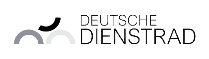 Logo der Deutschen Dienstrad mit stilisierten Fahrrädern und Text in Schwarz auf weißem Hintergrund.