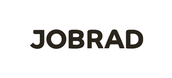 "Schwarzer Text 'JOBRAD' auf weißem Hintergrund; einfache, fette Schriftart."