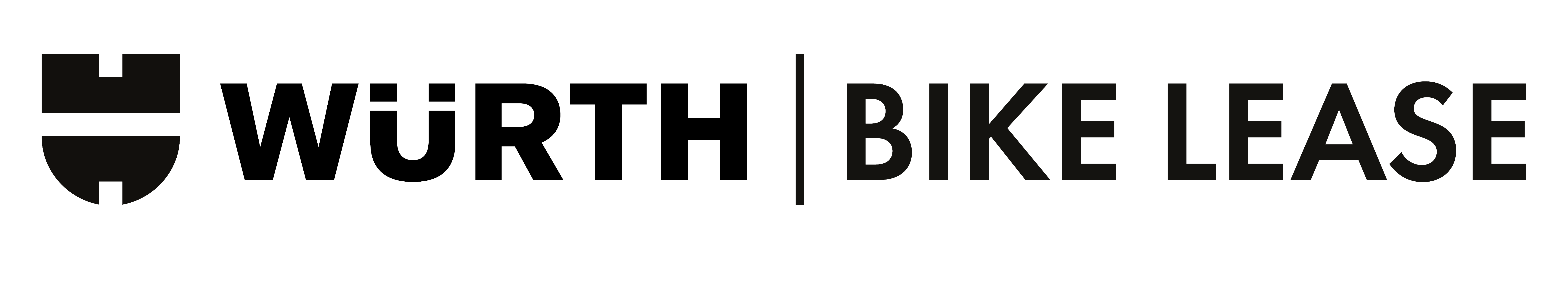 Logo der Würth Bike Lease in schwarz mit stilisiertem Wappen und Schrift.